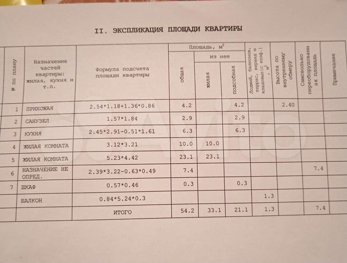 2-к. квартира, 54 м², 5/5 эт.