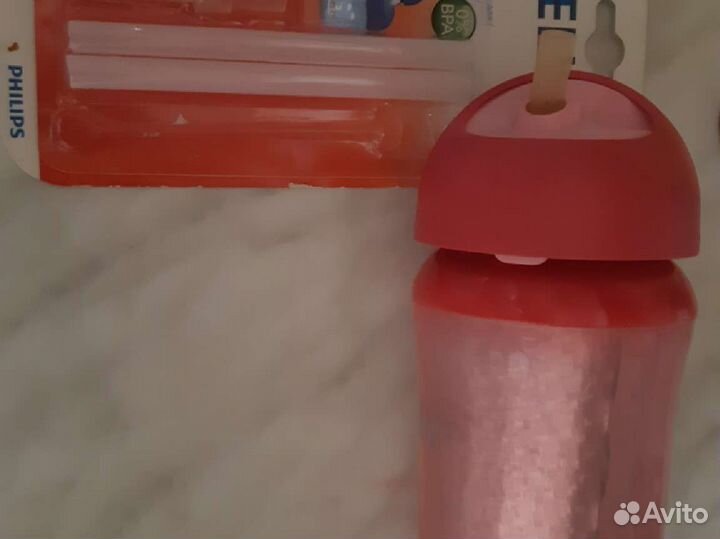 Термос поильник avent и 2 новые трубочки