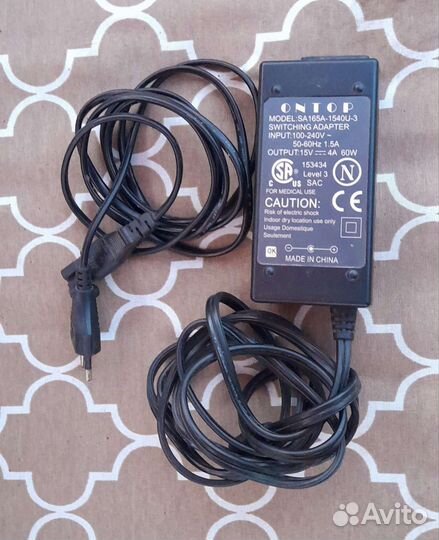 Блок питания 15v-4a 60W