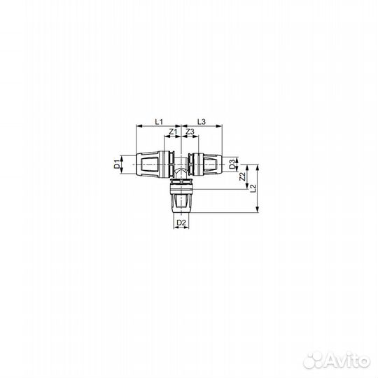 Тройник Tece 8711009