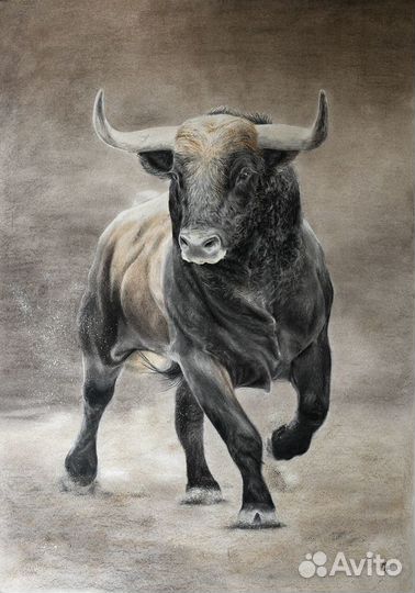 Картина эксклюзивная, пастель 81/110см