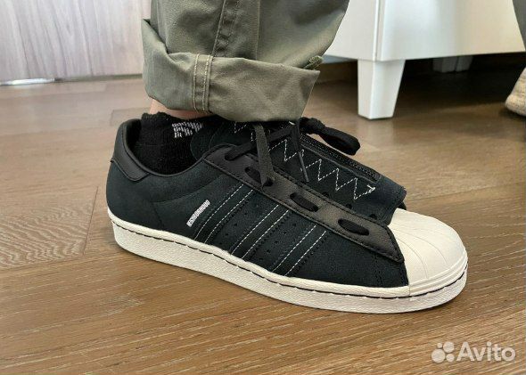 Neighborhood x Adidas Superstar 80s Core Black