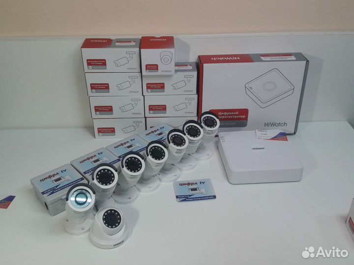 Комплект видеонаблюдения 2mp HiWatch 8 камер
