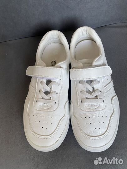 Кеды белые кожаные 33-34