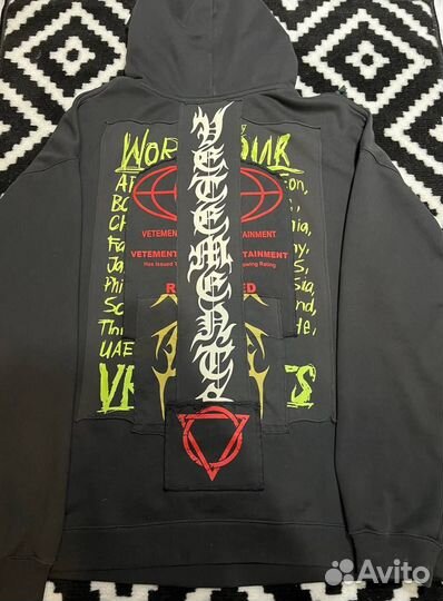 Vetements hardcore patch hoodie