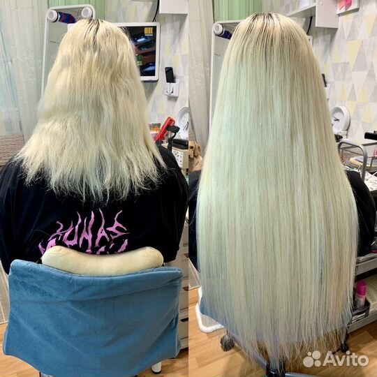 Наращивание волос (волосы+работа)