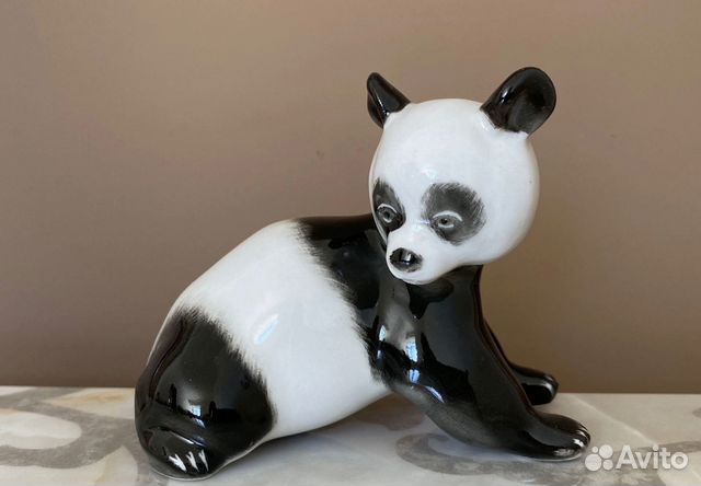 Старинная фарфоровая статуэтка Детеныш Панды лфз
