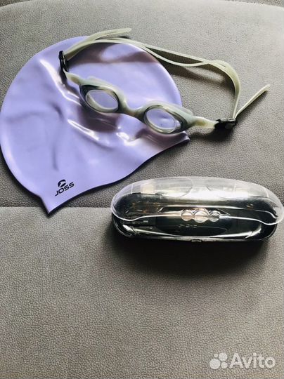 Шапочка и очки для плавания