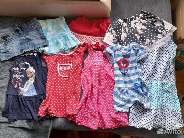 Вещи на девочку пакетом р.80-110 (больше 100 шт.)