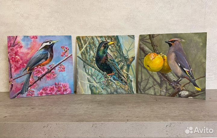 Картина Скворец. Птицы