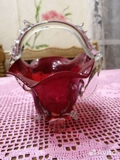 Посуда из рубинового стекла