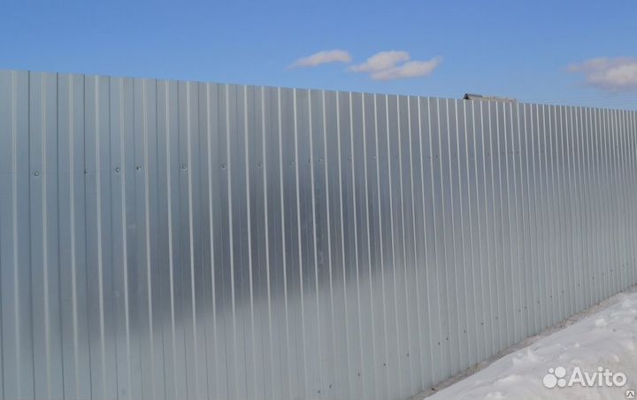 Профлист цинк, профнастил оцинкованный 2м за