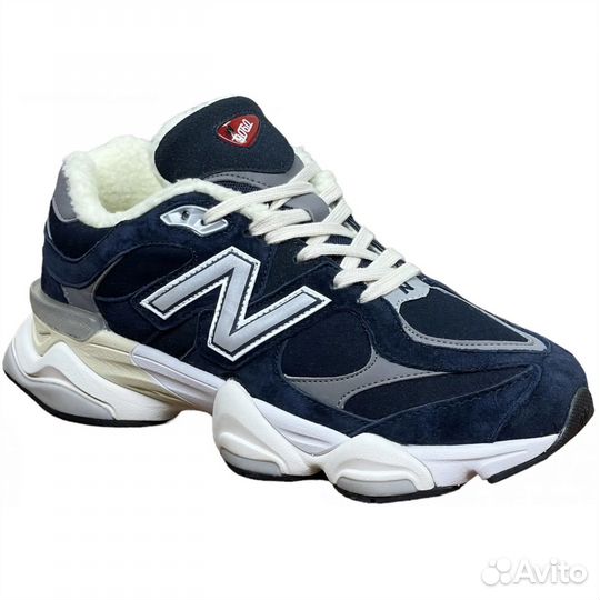 NEW balance 9060 navy white С мехом