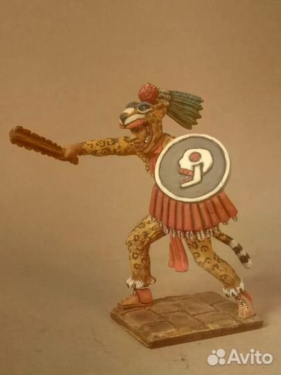 Оловянная миниатюра. Человек-леопард. 54мм