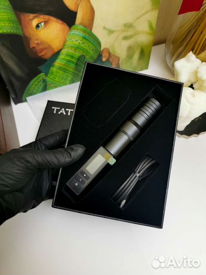 Тату машинка беспроводная роторная Амбишн набор