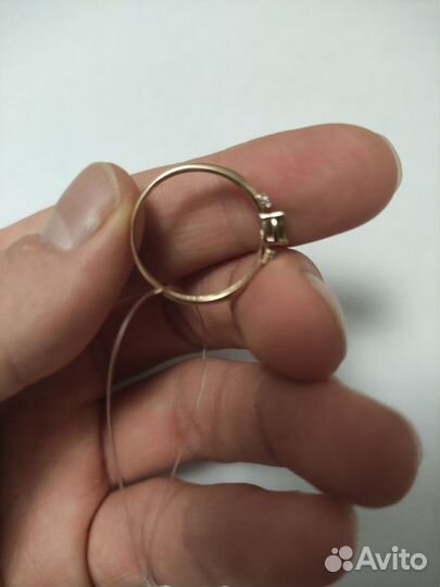 Кольцо с хризолитом