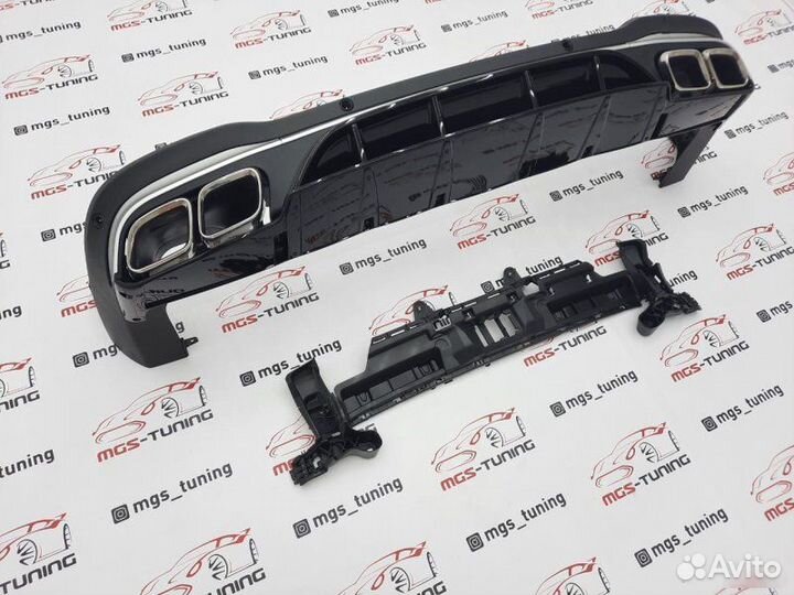 Диффузор с хром насадками GLC X253 рест. 63 AMG