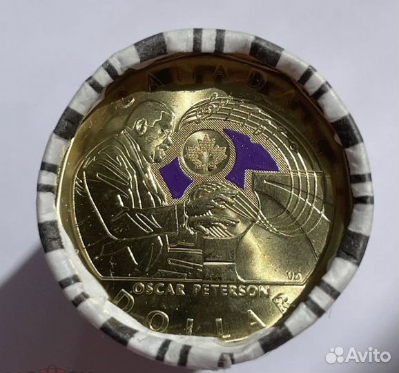 Канада 1 доллар 2022 Оскар Питерсон UNC цветная