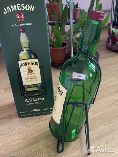 Бутылка из под виски Jameson 4,5 л., Jim Bеаm 3л