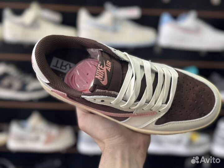 Кроссовки nike air jordan 1 low travis scott