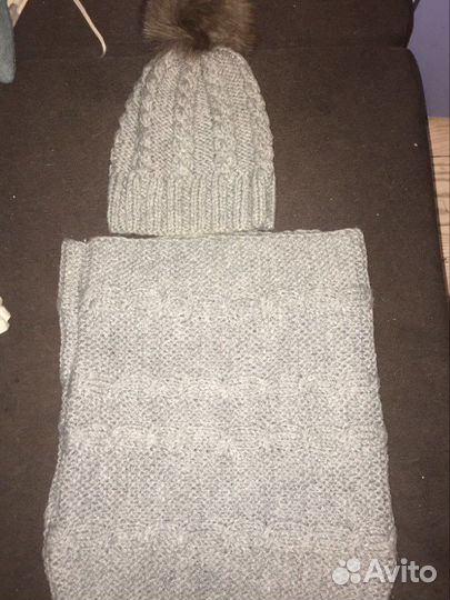 Комплект шапка и снуд
