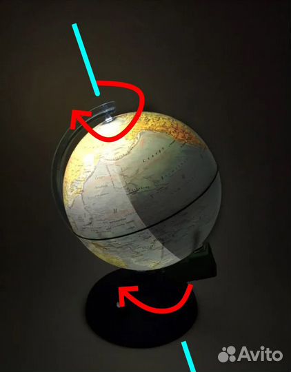Ночник Вращающийся Глобус моторе