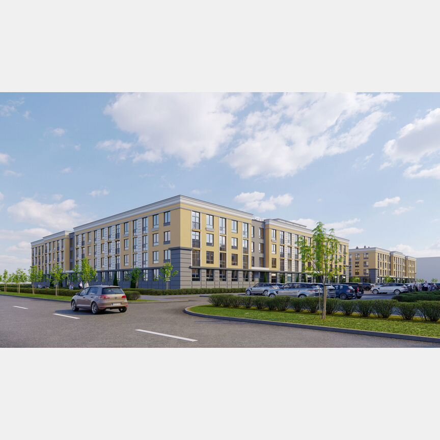 2-к. квартира, 54,4 м², 1/4 эт.