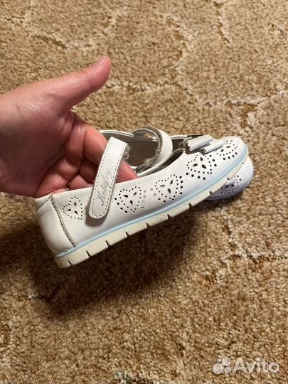 Туфли для девочки 27 размер белые котофей