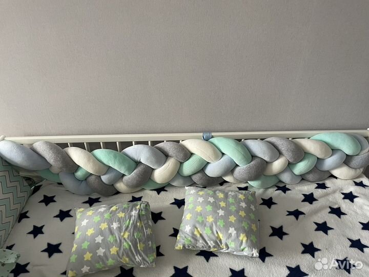 Коса отбойник в детскую кроватку