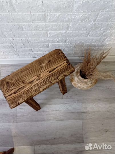 Деревянный табурет, лавка, стул, стиль Rustic