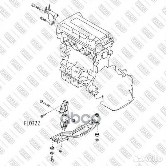 Опора двигателя передняя FL0322 fixar