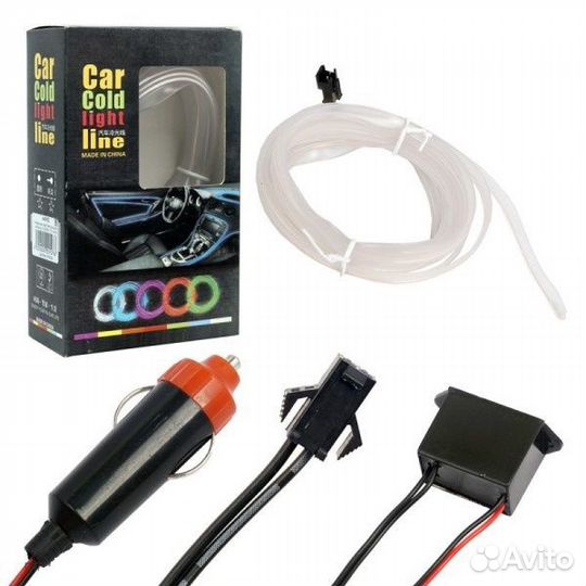 Неоновая светодиодная лента голубая гибкая для под