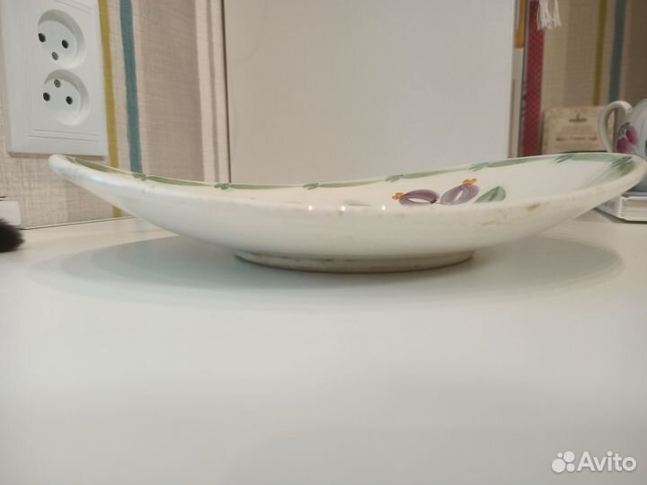 Блюдо тарелка цветы зик, СССР