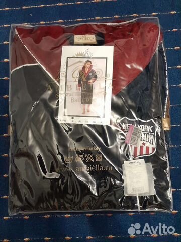 Мужской махровый халат с капюшоном