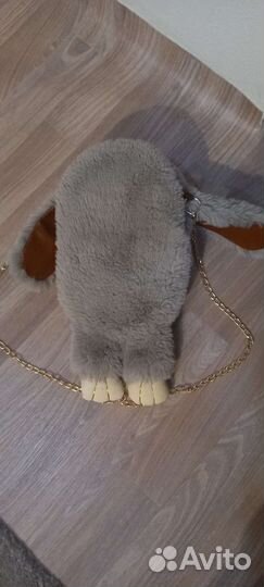 Рюкзак меховой зайка