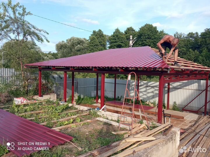 Заборы, откатные ворота, навесы, сварочные работы