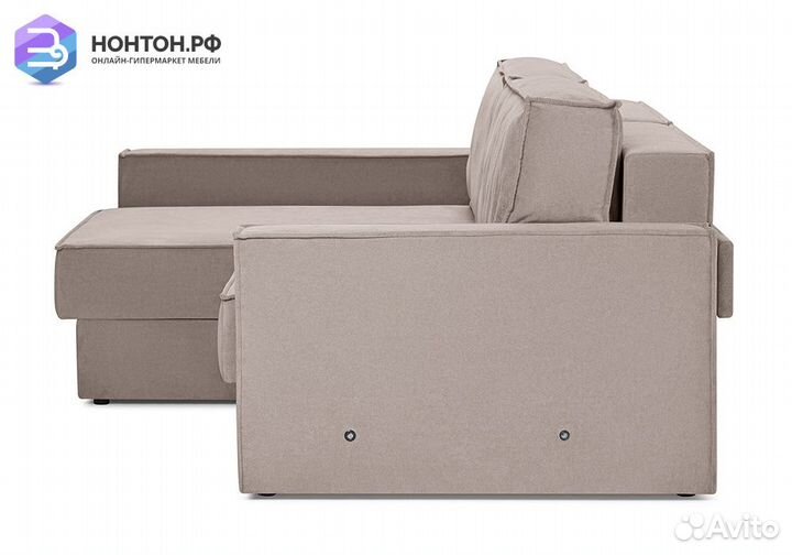 Диван угловой еврокнижка двухместный Тревис бежевы