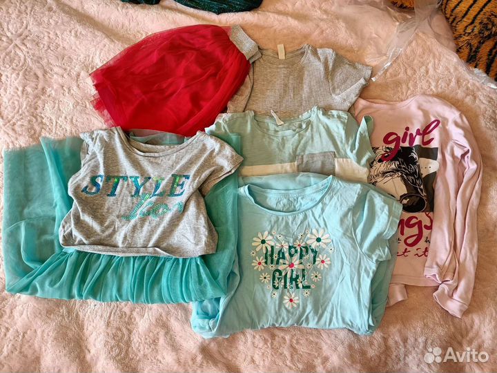 Вещи пакетом на девочку 134 140