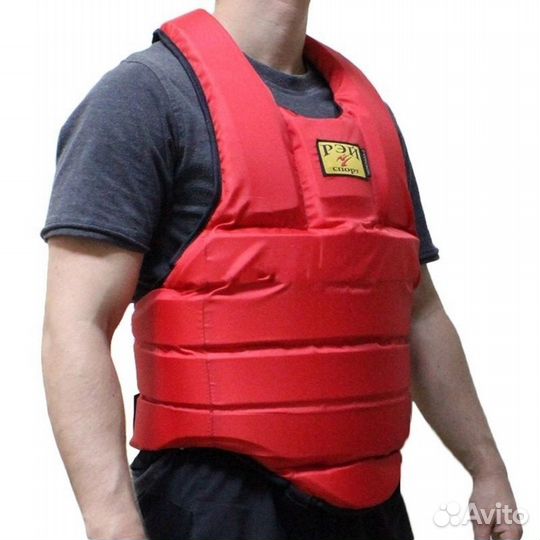 Жилет защитный Рэй-Спорт черепаха-3 красный (S)