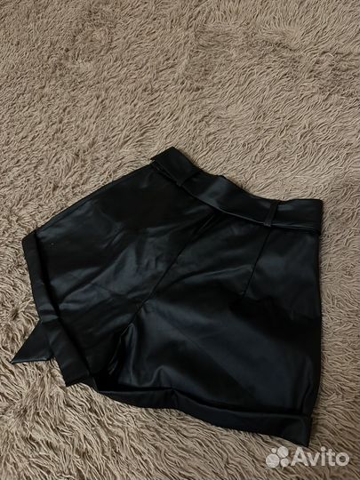 Шорты женские кожаные