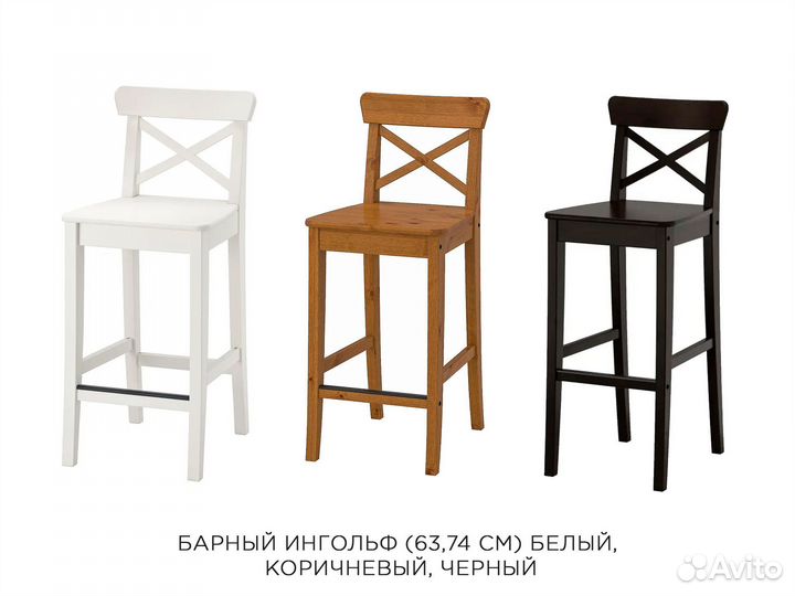 Стулья и табуреты IKEA. Ингольф черный Арт. MPP