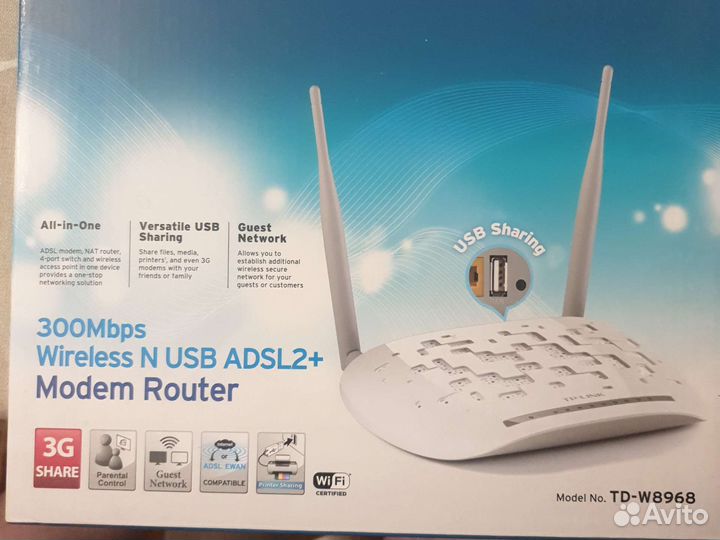 Роутер adsl2+ TP-link TD-W8968