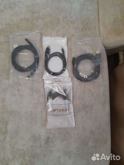 Кабеля есть в наличии 4 штуки разъёмы разные