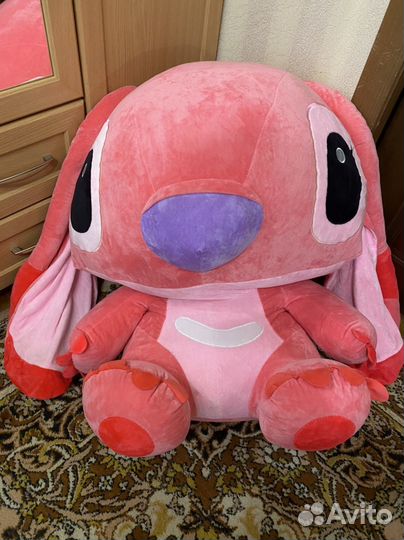 Стич розовый большая мягкая игрушка