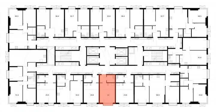 Квартира-студия, 20 м², 3/33 эт.