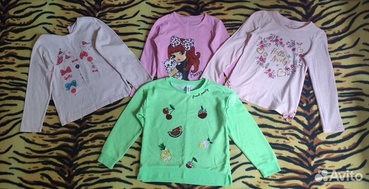 Вещи пакетом для девочки, размер 116-122