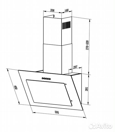 Вытяжка Lex mika G 600 ivory light