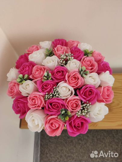 Букет из 25 мыльных роз