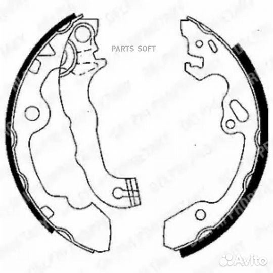 Delphi LS1850 Колодки торм.бараб.203x38