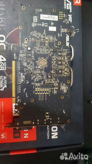 Видеокарта asus rx 570 4gb
